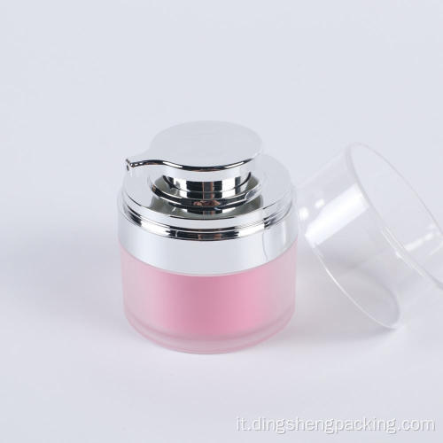 Vaso cosmetico airless per imballaggio cosmetico nuovo stile con pompa